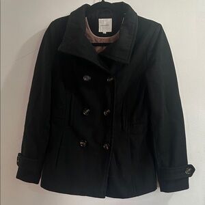 Thread & Supply Black Pea Coat